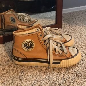 Tan leather P.F. Flyers